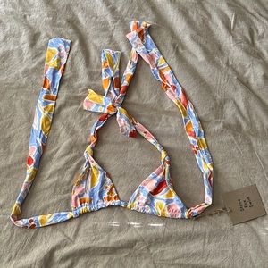 NWT Isobel Bikini Top—Petal Party Print